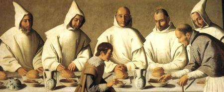 Alimentación de los monjes en la edad media. 